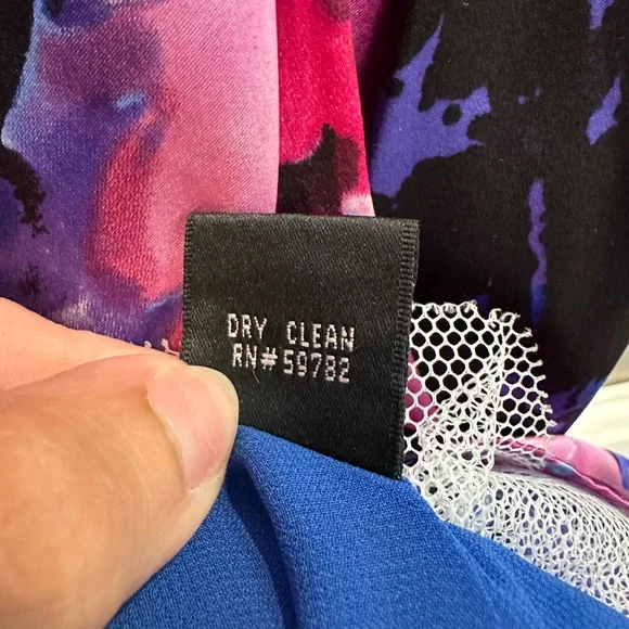 Adrianna Papell Occasions Watercolor Floral Silk Halter Fit Flare Dress Size 12 - Picture 11 of 12